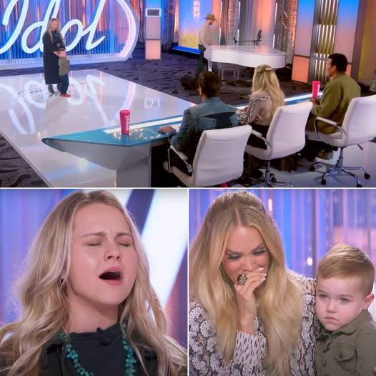 A 25-year-old stay-at-home mom took the American Idol stage with her toddler son in tow, ready to give the performance of a lifetime…