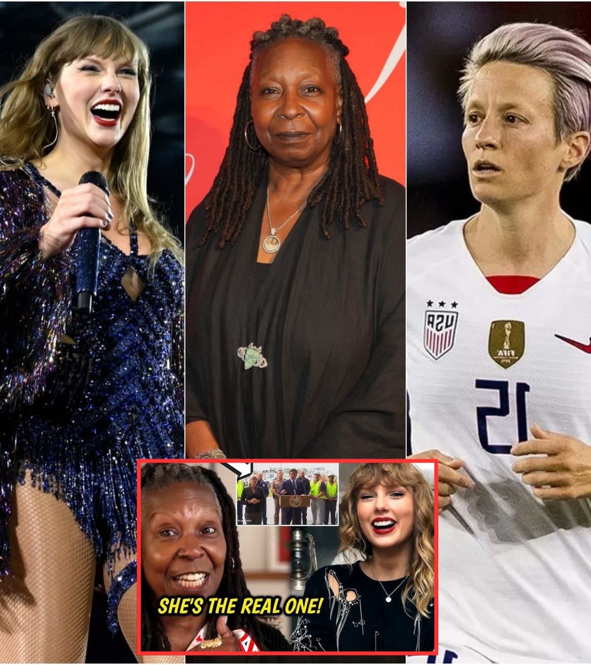 Whoopi Goldberg, Megan Rapinoe & Taylor Swift Declare They’re Leaving the U.S.!