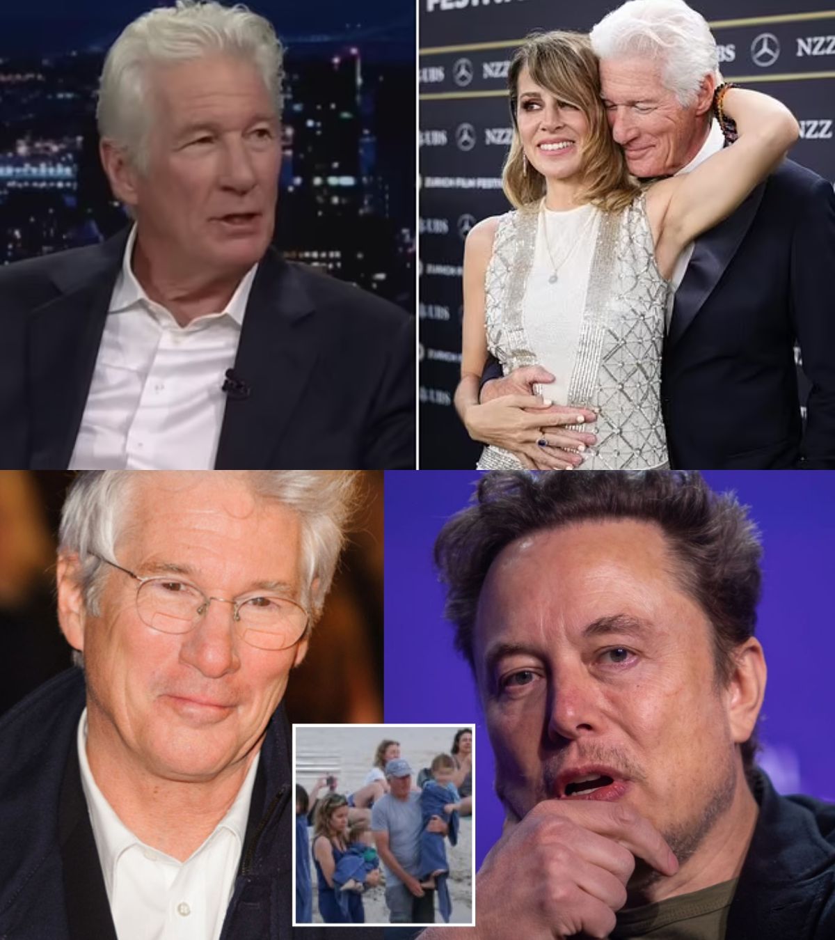 Richard Gere leaves the United States for Spain with his family and vows never to return, citing reasons related to Elon Musk