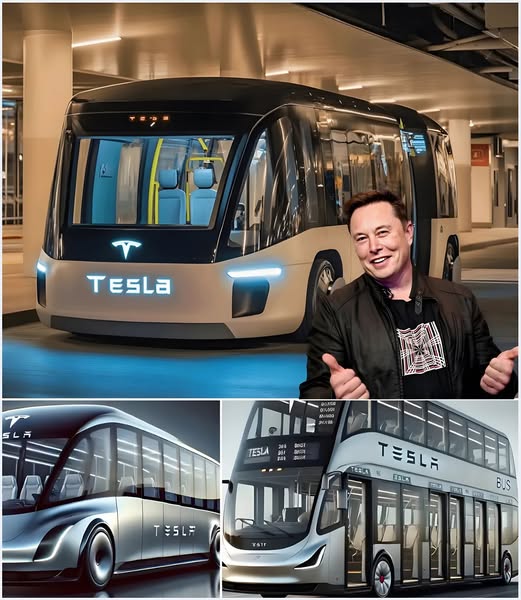 SH0CKING: Elon Musk Unveils Mind-Blowing Vision – The Futuristic Tesla Self-Driving Bus That Will Change Transportation Forever