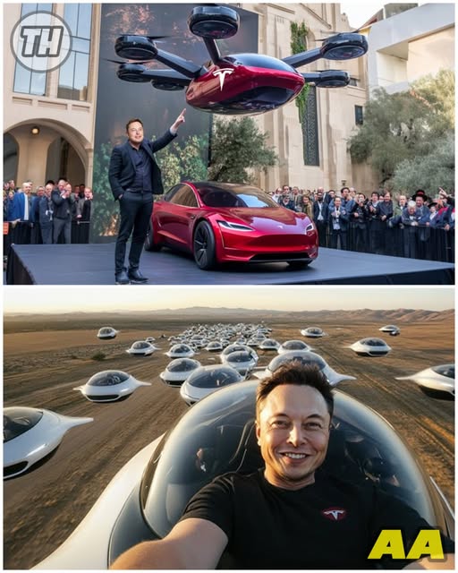 Elon Musk Unveils The World’s First Flying Tesla Prototype: A Revolutionary Leap That Stunned The World… Price of 1 Flight Announced!