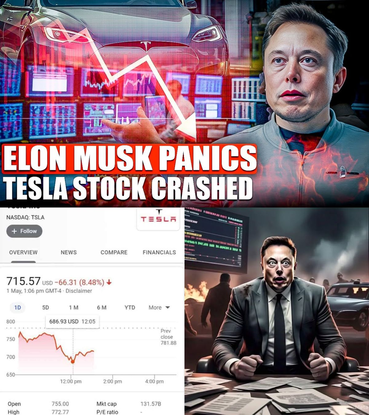 Tesla stock is falling because Elon Musk’s stock is falling