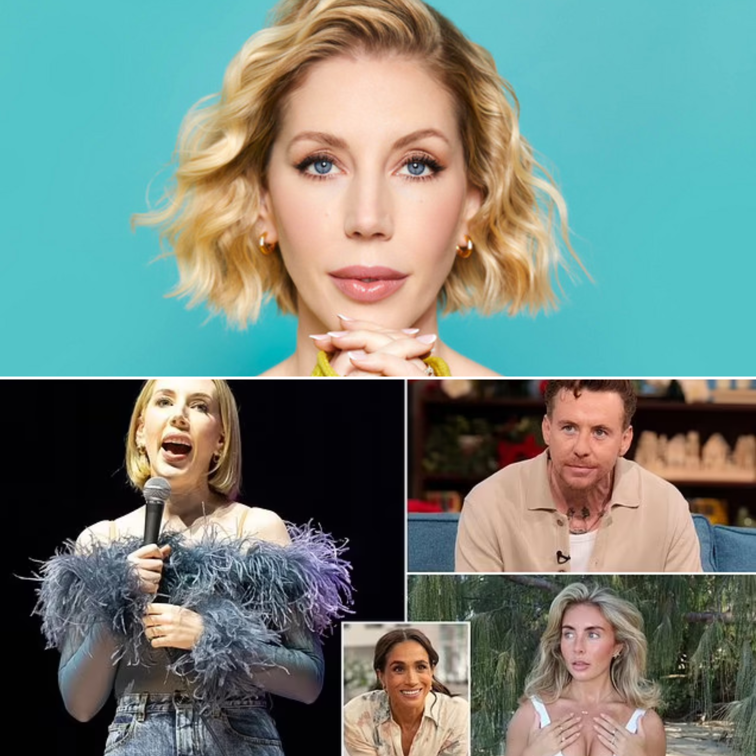 Katherine Ryan’s savage takedowns! From slamming Danny Jones’ ‘drunken BRITs kiss’ to sparking a war of words with Bonnie Blue… all the scandal-hit celebrities she has taken aim at