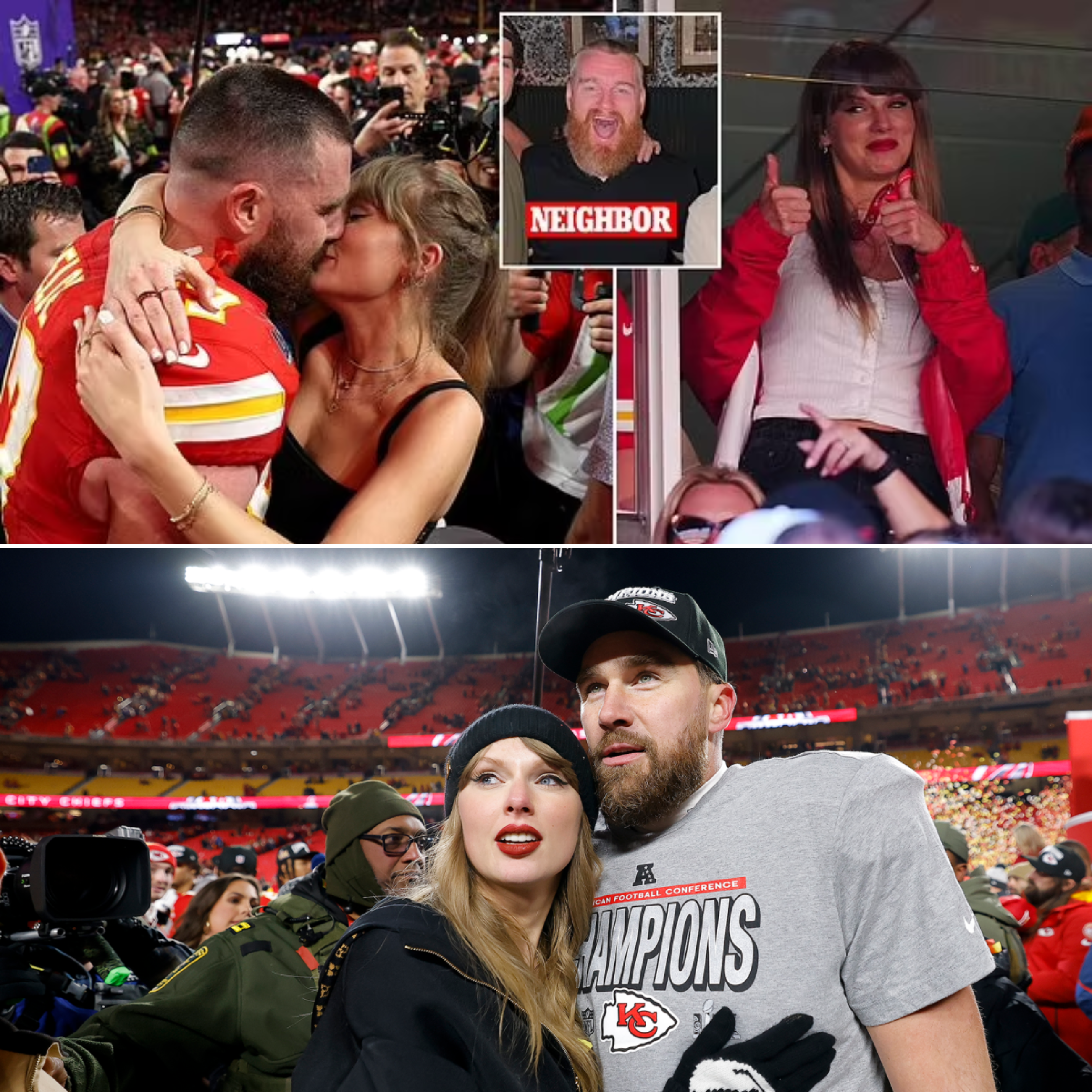 Travis Kelce’s next-door neighbor is sparking a discussion about the early days of the Kansas City Chiefs player’s relationship with Taylor Swift.